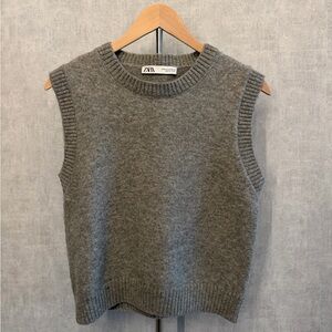 Zara Gray Knit Pullover
